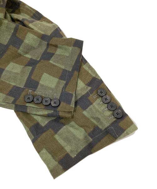 DRIES VAN NOTEN（ドリスヴァンノッテン）DRIES VAN NOTEN (ドリスヴァンノッテン) LEN LYE (レン・ライ) 21SS リネンジャケット グリーン サイズ:48の古着・服飾アイテム