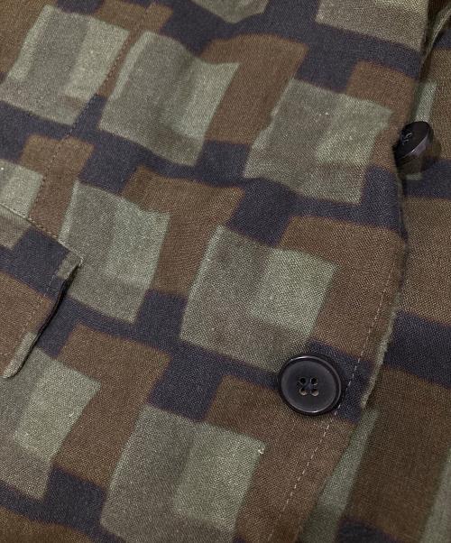 DRIES VAN NOTEN（ドリスヴァンノッテン）DRIES VAN NOTEN (ドリスヴァンノッテン) LEN LYE (レン・ライ) 21SS リネンジャケット グリーン サイズ:48の古着・服飾アイテム