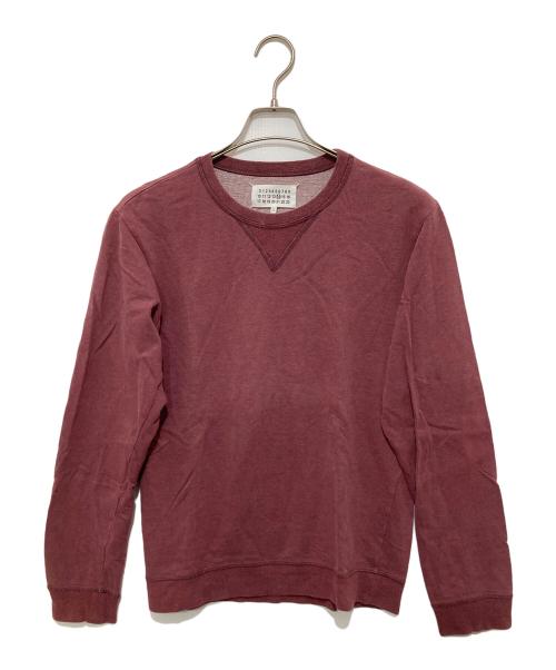 Maison Margiela（メゾンマルジェラ）Maison Margiela (メゾンマルジェラ) エルボ-パッチクルーネックスウェット レッド サイズ:44の古着・服飾アイテム