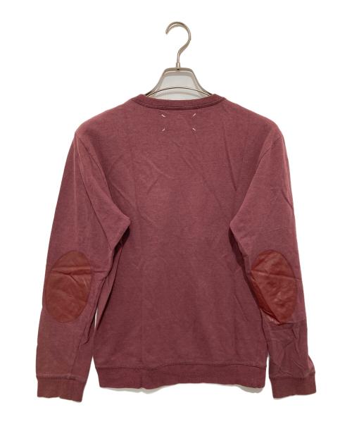 Maison Margiela（メゾンマルジェラ）Maison Margiela (メゾンマルジェラ) エルボ-パッチクルーネックスウェット レッド サイズ:44の古着・服飾アイテム