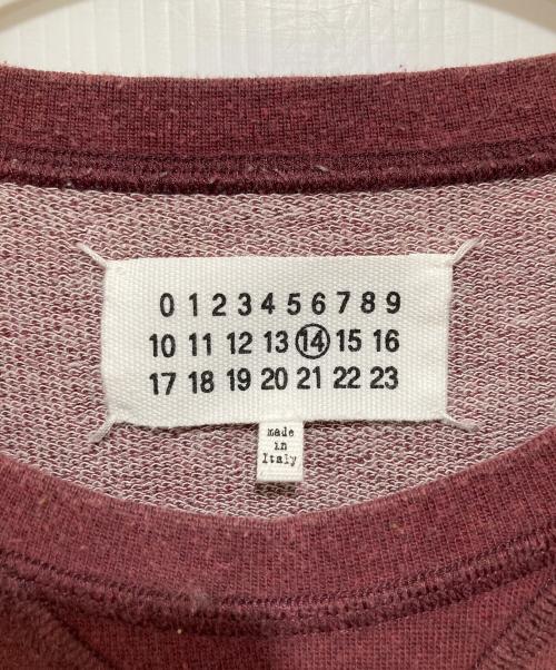 Maison Margiela（メゾンマルジェラ）Maison Margiela (メゾンマルジェラ) エルボ-パッチクルーネックスウェット レッド サイズ:44の古着・服飾アイテム