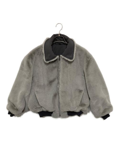 beautiful people（ビューティフルピープル）beautiful people (ビューティフルピープル) fur×taffeta B-15 blouson　ファータフタビー15ブルゾン グレー サイズ:34の古着・服飾アイテム