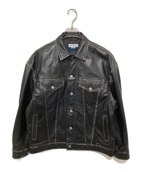 MAISON SPECIAL（メゾンスペシャル）MAISON SPECIAL (メゾンスペシャル) Buffalo Leather Prime-Over 3rd Jacket　バッファローレザープライムオーバーサードジャケット ブラック サイズ:00の古着・服飾アイテム