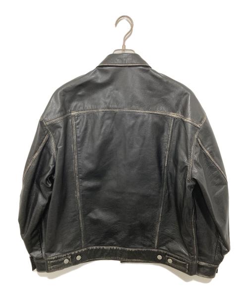 MAISON SPECIAL（メゾンスペシャル）MAISON SPECIAL (メゾンスペシャル) Buffalo Leather Prime-Over 3rd Jacket　バッファローレザープライムオーバーサードジャケット ブラック サイズ:00の古着・服飾アイテム