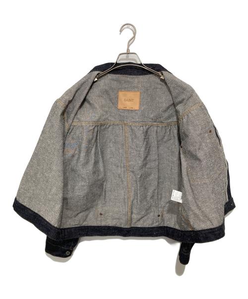 SAINT MICHAEL（セントマイケル）SAINT MICHAEL Ber Ber Jin 26SS BBJ DENIM JACKET SM-MK8-0000-C45 コラボレーション デニムジャケット 大戦モデル Tバック セルビッジデニム インディゴ サイズ:48の古着・服飾アイテム
