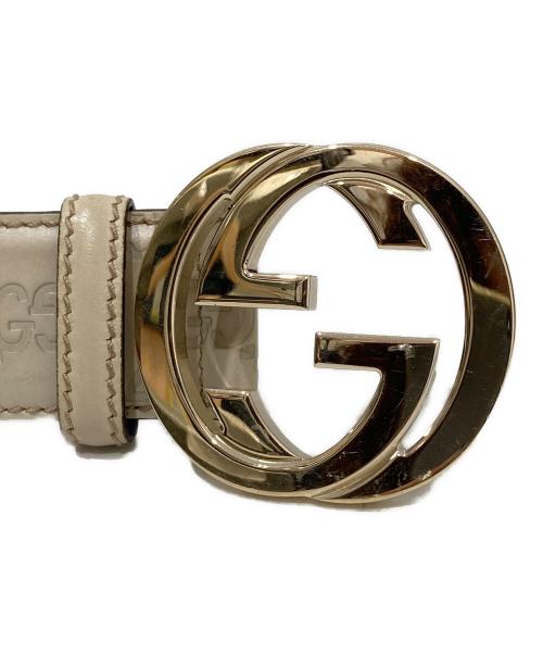 GUCCI（グッチ）GUCCI (グッチ) インターロッキングGベルト　114876 ベージュの古着・服飾アイテム
