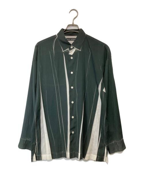 ISSEY MIYAKE（イッセイミヤケ）ISSEY MIYAKE (イッセイミヤケ) プリーツシャツ　ME61FJ013 グリーン サイズ:2の古着・服飾アイテム