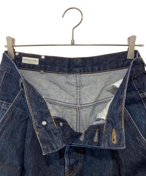 DRIES VAN NOTEN（ドリスヴァンノッテン）DRIES VAN NOTEN (ドリスヴァンノッテン) タック ワイドデニム　231-165 インディゴ サイズ:29の古着・服飾アイテム