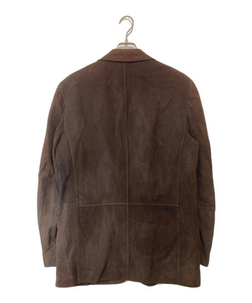 LOEWE（ロエベ）LOEWE (ロエベ) ラムレザー3B型押しジャケット ブラウン サイズ:不明の古着・服飾アイテム