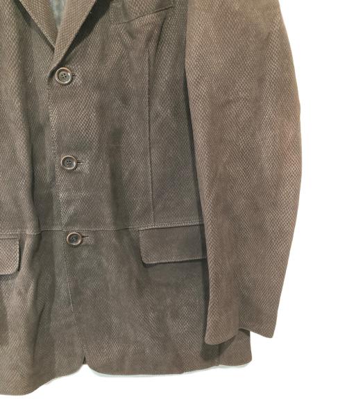LOEWE（ロエベ）LOEWE (ロエベ) ラムレザー3B型押しジャケット ブラウン サイズ:不明の古着・服飾アイテム
