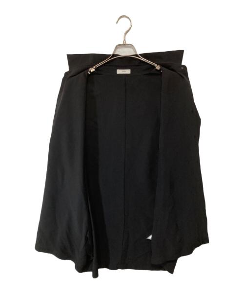 ATON（エイトン）ATON (エイトン) KYOTO TSURIZOME SILK OVERSIZED SHIRT　キョウト ツリゾメ シルク オーバーサイズ シャツ　BLAGSM0304 ブラック サイズ:4の古着・服飾アイテム