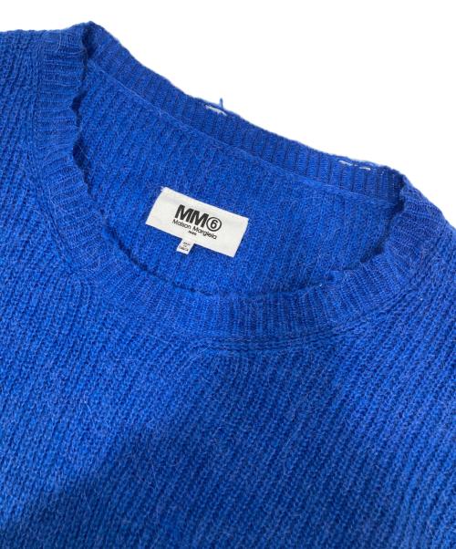 MM6 Maison Margiela（エムエムシックスメゾンマルジェラ）MM6 Maison Margiela (エムエムシックスメゾンマルジェラ) フロント穴空きニット S52HL0005 S18298 ブルー サイズ:Sの古着・服飾アイテム