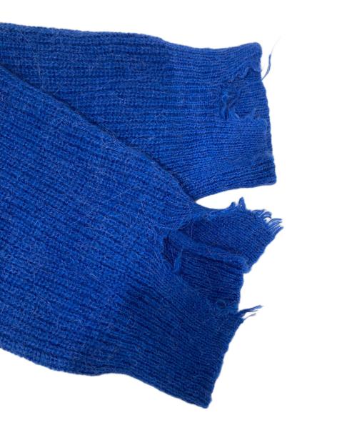 MM6 Maison Margiela（エムエムシックスメゾンマルジェラ）MM6 Maison Margiela (エムエムシックスメゾンマルジェラ) フロント穴空きニット S52HL0005 S18298 ブルー サイズ:Sの古着・服飾アイテム