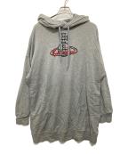 Vivienne Westwood RED LABELヴィヴィアンウエストウッドレッドレーベル）の古着「オーブロゴプリントフーデッドワンピース　 17-12-551003」｜グレー