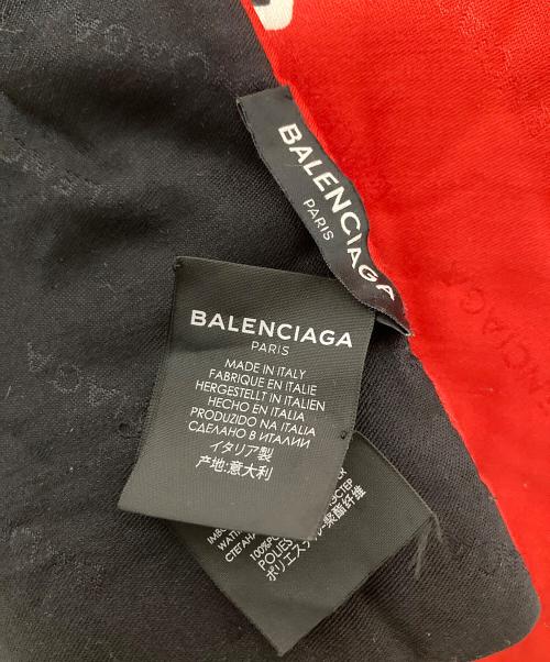 BALENCIAGA（バレンシアガ）BALENCIAGA (バレンシアガ) パデッドスカーフ ブラック×レッド サイズ:１７０×７０の古着・服飾アイテム