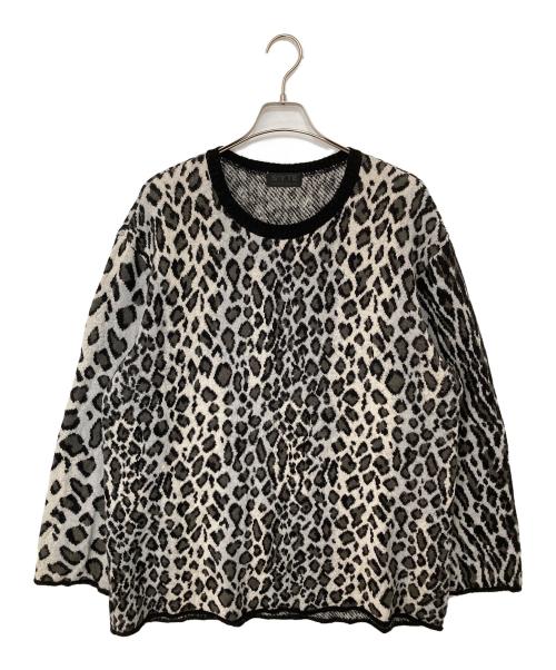 s'yte（サイト）s'yte (サイト) レオパード ジャガードニット グレー サイズ:3の古着・服飾アイテム