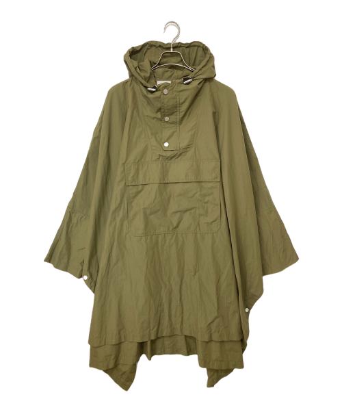 maison kitsune（メゾンキツネ）maison kitsune (メゾンキツネ) MK CAMP HOODED CAPE カーキ サイズ:M/Lの古着・服飾アイテム