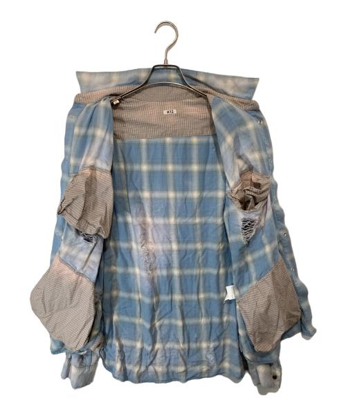 KHOKI（コッキ）KHOKI (コッキ) Vintage-Effect Shirt ヴィンテージ エフェクト シャツ ブルー サイズ:3の古着・服飾アイテム