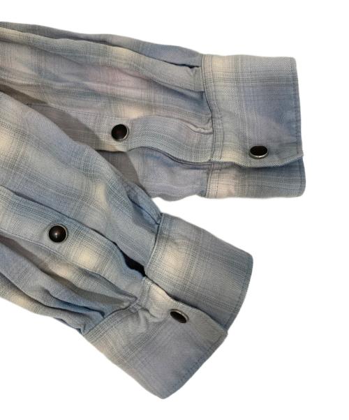 KHOKI（コッキ）KHOKI (コッキ) Vintage-Effect Shirt ヴィンテージ エフェクト シャツ ブルー サイズ:3の古着・服飾アイテム