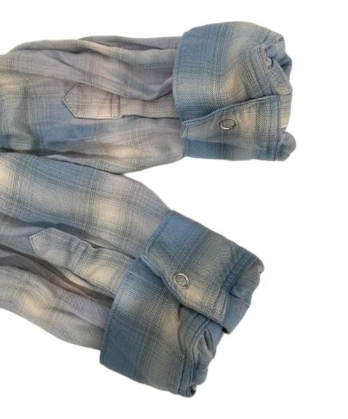 KHOKI（コッキ）KHOKI (コッキ) Vintage-Effect Shirt ヴィンテージ エフェクト シャツ ブルー サイズ:3の古着・服飾アイテム