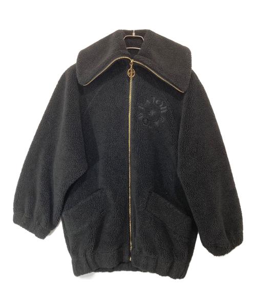 patou（パトゥ）patou (パトゥ) フェイクシアリング ボア ボンバー ジャケット ブラック サイズ:Sの古着・服飾アイテム