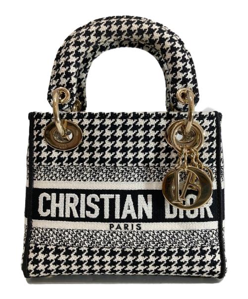 Christian Dior（クリスチャン ディオール）Christian Dior (クリスチャン ディオール) レディDライトミニ 2WAYバッグ ブラック×ホワイトの古着・服飾アイテム