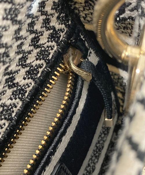 Christian Dior（クリスチャン ディオール）Christian Dior (クリスチャン ディオール) レディDライトミニ 2WAYバッグ ブラック×ホワイトの古着・服飾アイテム