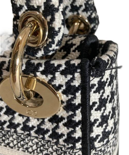 Christian Dior（クリスチャン ディオール）Christian Dior (クリスチャン ディオール) レディDライトミニ 2WAYバッグ ブラック×ホワイトの古着・服飾アイテム