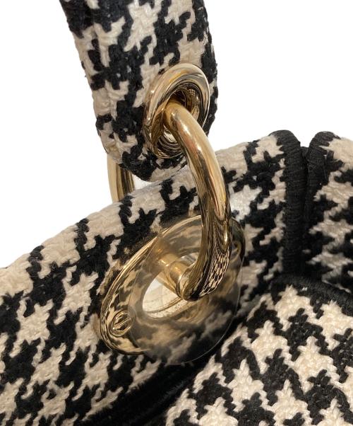 Christian Dior（クリスチャン ディオール）Christian Dior (クリスチャン ディオール) レディDライトミニ 2WAYバッグ ブラック×ホワイトの古着・服飾アイテム