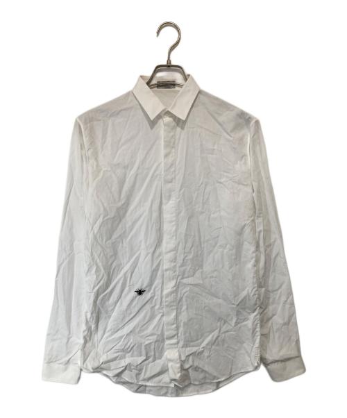 DIOR HOMME（ディオール オム）DIOR HOMME (ディオール オム) BEE刺繍長袖シャツ ホワイト サイズ:38の古着・服飾アイテム