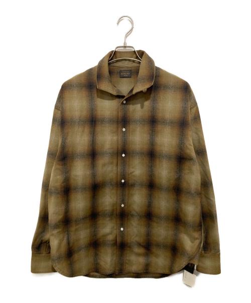 PENDLETON（ペンドルトン）PENDLETON (ペンドルトン) DELUXE (デラックス) BASICKS (ベイシックス) Shadow Check Shirt カーキ サイズ:Sの古着・服飾アイテム