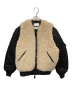 HYKEハイク）の古着「FAUX SHEARLING TYPE MA-1 JACKET」｜ブラック