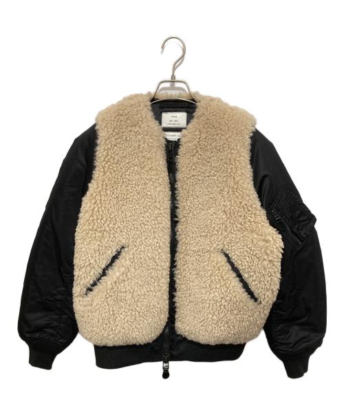 HYKE（ハイク）HYKE (ハイク) FAUX SHEARLING TYPE MA-1 JACKET ブラック サイズ:Sの古着・服飾アイテム