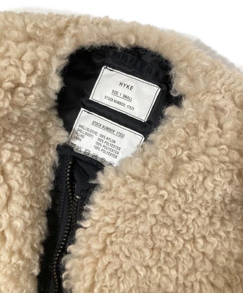 HYKE（ハイク）HYKE (ハイク) FAUX SHEARLING TYPE MA-1 JACKET ブラック サイズ:Sの古着・服飾アイテム