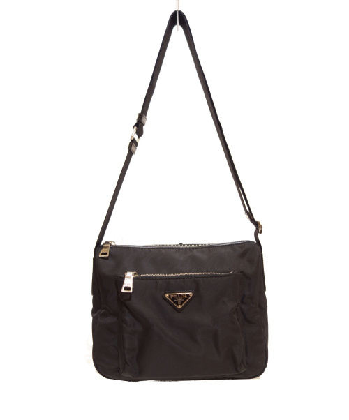 PRADA（プラダ）PRADA (プラダ) ナイロンショルダーバッグ ブラック BT0909 工場番号165の古着・服飾アイテム
