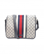 GUCCIグッチ）の古着「ショルダーバッグ」｜ホワイト×ネイビー