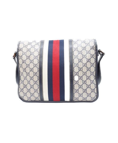 GUCCI（グッチ）GUCCI (グッチ) ショルダーバッグ ホワイト×ネイビー 145844 213317の古着・服飾アイテム