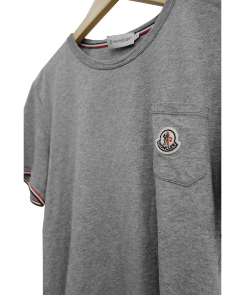 MONCLER（モンクレール）MONCLER (モンクレール) ポケットTシャツ グレー サイズ:S MAGLIA T-SHIRTの古着・服飾アイテム