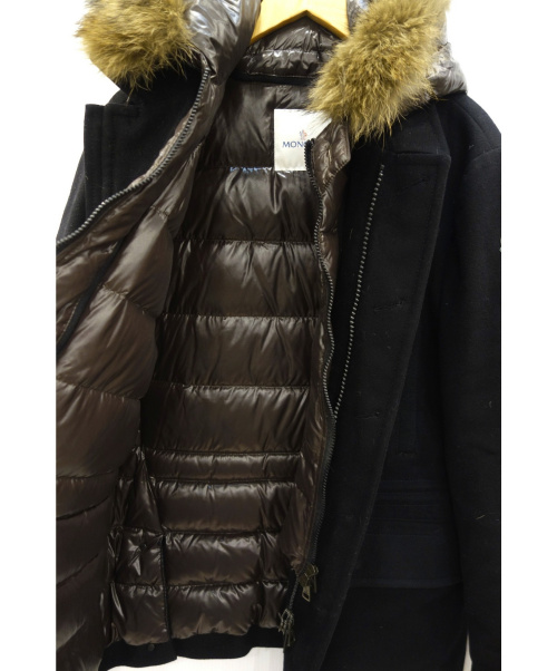MONCLER（モンクレール）MONCLER (モンクレール) ウールダウンコート ブラック サイズ:4 OREGONがの古着・服飾アイテム