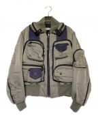 ISSEY MIYAKE MENイッセイミヤケメン）の古着「Parachute Cargo Bomber Jacket」｜グレー