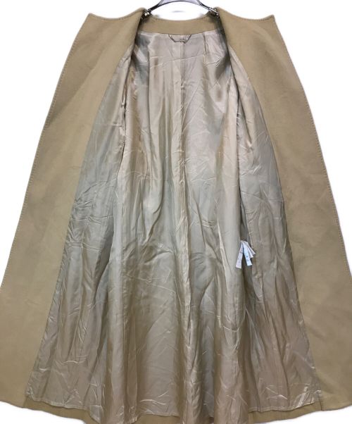 CELFORD（セルフォード）CELFORD (セルフォード) カシミヤノーカラーコート ベージュ サイズ:38の古着・服飾アイテム