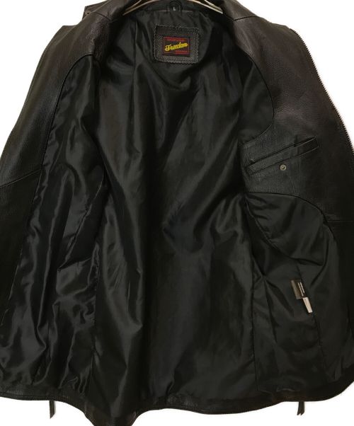 FREEDOM（フリーダム）FREEDOM (フリーダム) ライダースコート ブラック サイズ:Lの古着・服飾アイテム