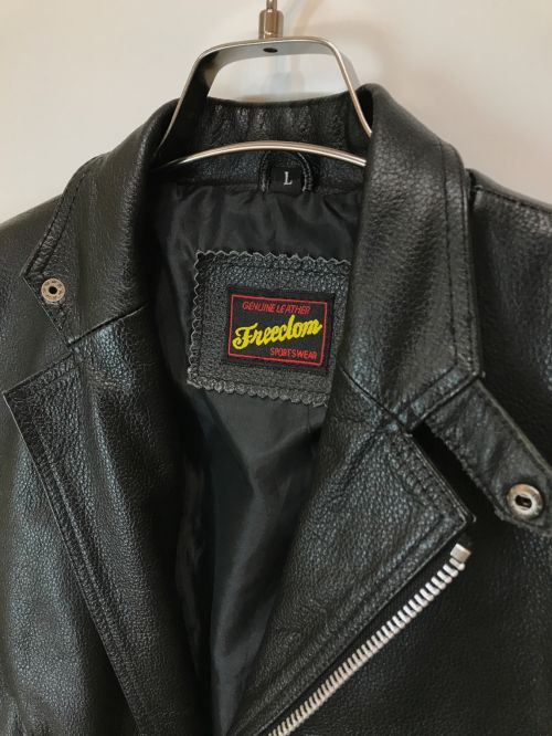 FREEDOM（フリーダム）FREEDOM (フリーダム) ライダースコート ブラック サイズ:Lの古着・服飾アイテム