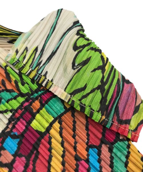 PLEATS PLEASE（プリーツプリーズ）PLEATS PLEASE (プリーツプリーズ) 総柄転写プリーツシャツ マルチカラー サイズ:4の古着・服飾アイテム