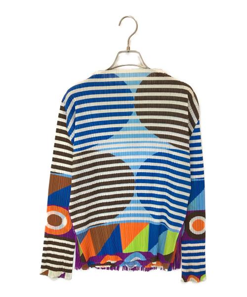 PLEATS PLEASE（プリーツプリーズ）PLEATS PLEASE (プリーツプリーズ) デザインプリーツブラウス マルチカラー サイズ:4の古着・服飾アイテム