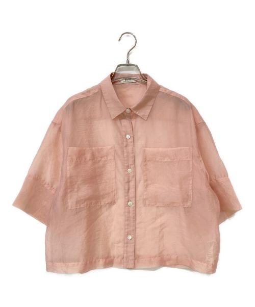 journal standard L'essage（ジャーナルスタンダード レサージュ）journal standard L'essage (ジャーナルスタンダード レサージュ) シアーワッシャーハーフスリーブシャツ ピンク サイズ:-の古着・服飾アイテム