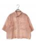 journal standard L'essage（ジャーナルスタンダード レサージュ）の古着「シアーワッシャーハーフスリーブシャツ」｜ピンク