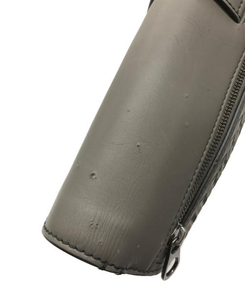 BOTTEGA VENETA（ボッテガベネタ）BOTTEGA VENETA (ボッテガベネタ) イントレチャートクラッチバッグ ブラウン×グレー サイズ:-の古着・服飾アイテム