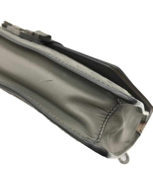 BOTTEGA VENETA（ボッテガベネタ）BOTTEGA VENETA (ボッテガベネタ) イントレチャートクラッチバッグ ブラウン×グレー サイズ:-の古着・服飾アイテム