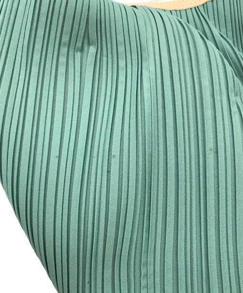 PLEATS PLEASE（プリーツプリーズ）PLEATS PLEASE (プリーツプリーズ) レザー切替ねじれプリーツトートバッグ グリーン サイズ:-の古着・服飾アイテム